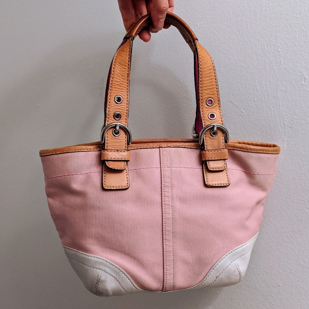 Coach pastel pink handbag